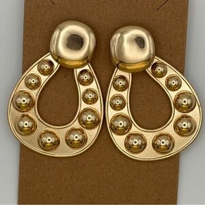 Emberly Gold Tone Bubble Teardrop Earrings